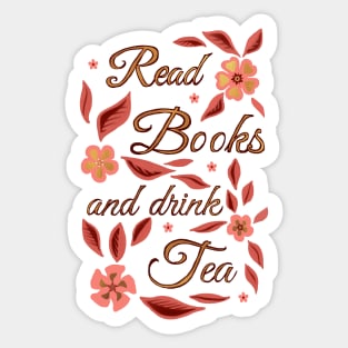 Read Books and Drink Tea - Blush Pink Sticker